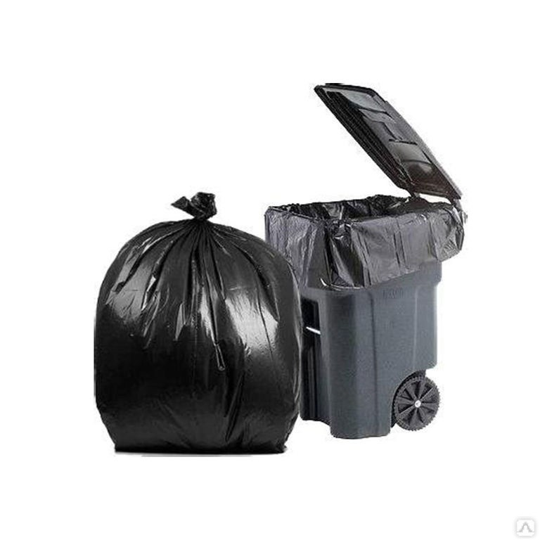 Мешок для мусора 320 литров ПВД 118*133 черный ТУ