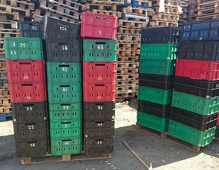 Ящики ПНД пластиковые для переработки: бракованые, битые, ломаные 