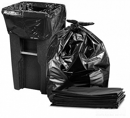 Мешки для мусора 360 литров ПВД черные 120*140, 200 шт. (50 шт * 4 уп,)
